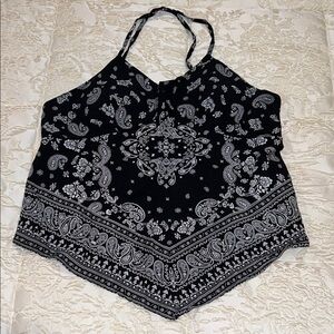 No Boundaries Black and White Paisley Camisole
